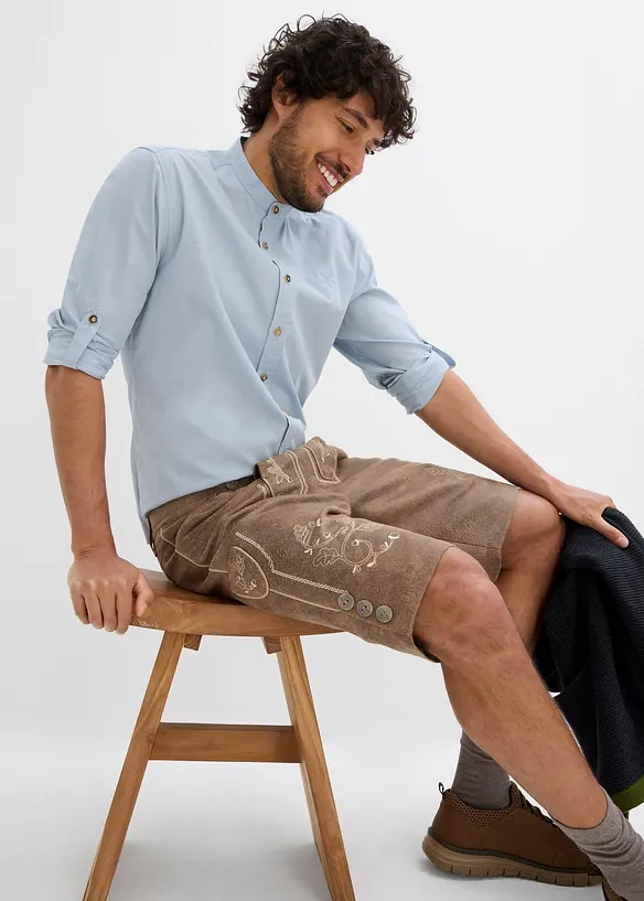 Camicia bavarese con maniche arrotolabili, bonprix