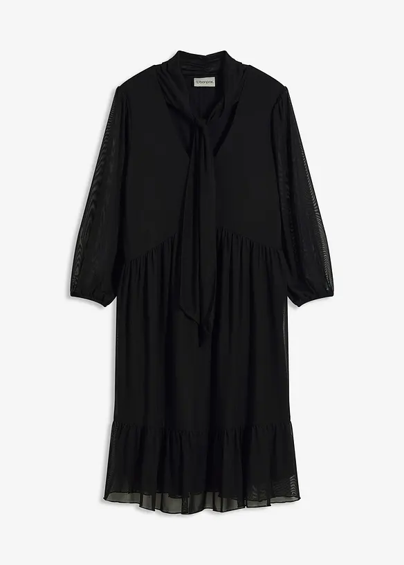 Abito in jersey e mesh, bonprix