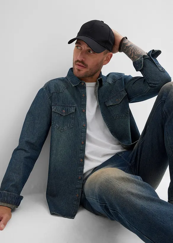 Camicia in jeans di puro cotone, bonprix