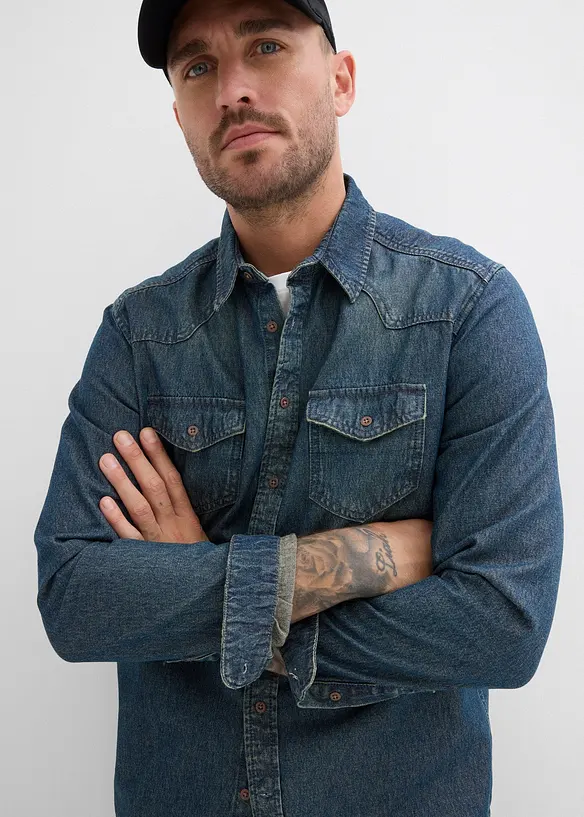 Camicia in jeans di puro cotone, bonprix