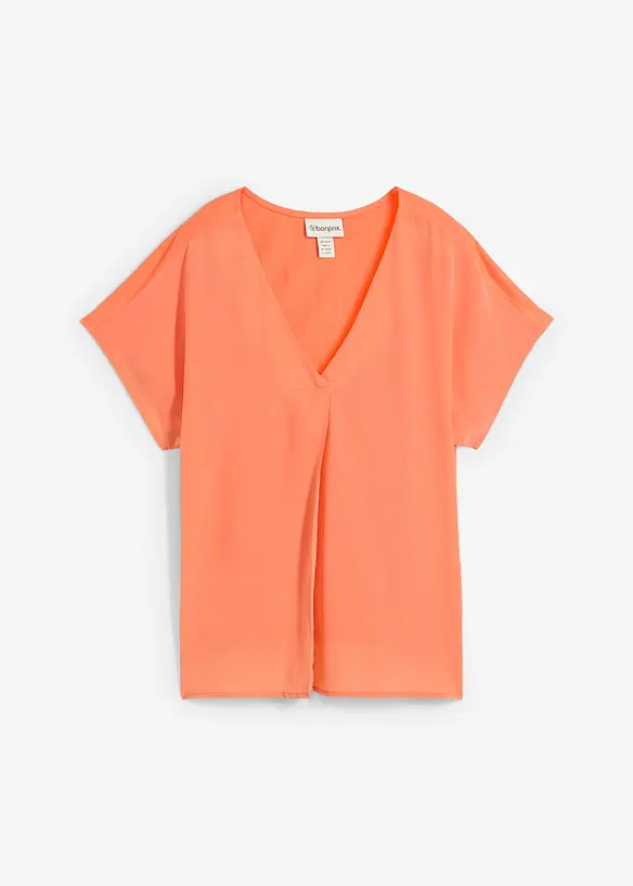 Maglia in misto seta con inserto in tessuto, bonprix