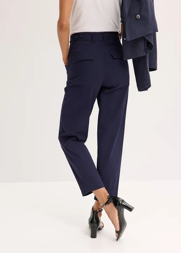 Pantaloni in satin tapered fit, bonprix