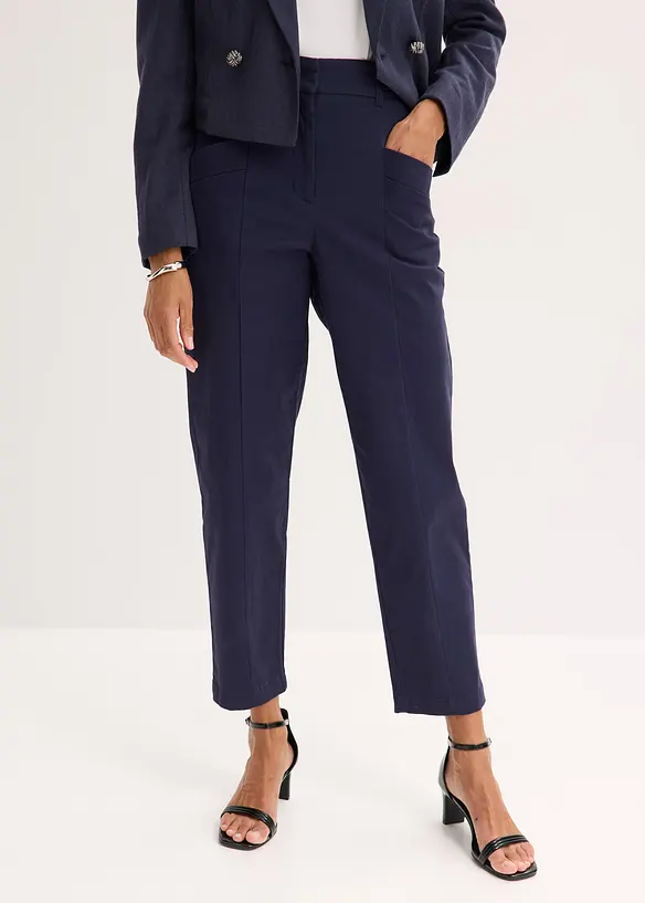 Pantaloni in satin tapered fit, bonprix