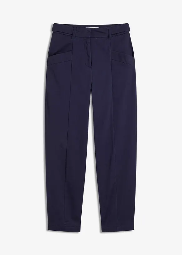 Pantaloni in satin tapered fit, bonprix