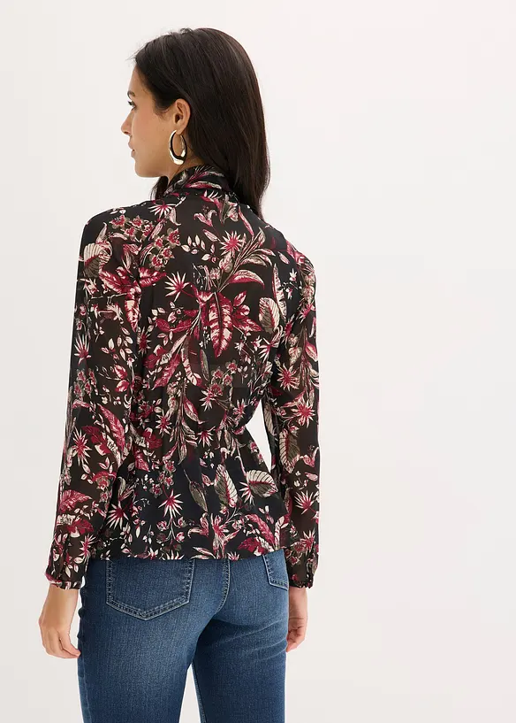 Camicetta con fiocco in chiffon, bonprix