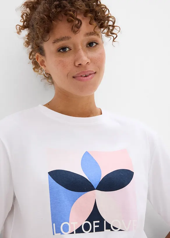 T-shirt in puro cotone, bonprix