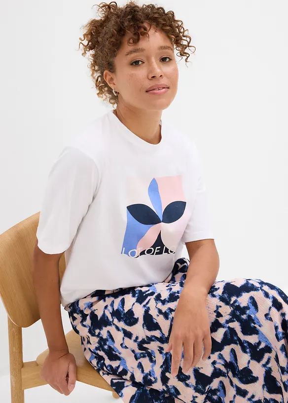 T-shirt in puro cotone, bonprix