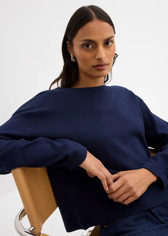 Maglia a maniche lunghe in puro cotone, bonprix