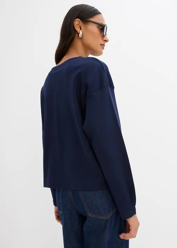 Maglia a maniche lunghe in puro cotone, bonprix