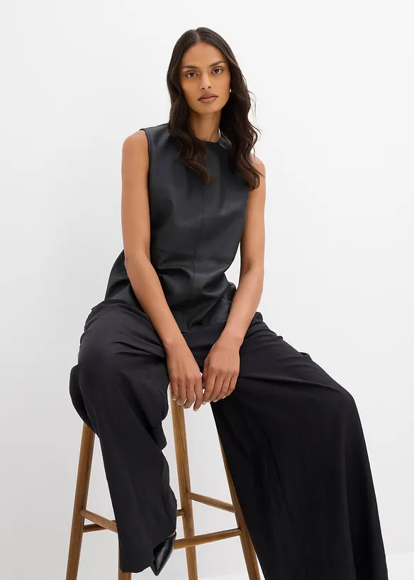 Top in similpelle, bonprix