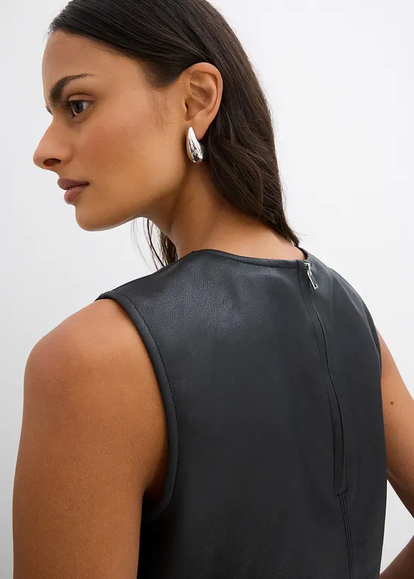 Top in similpelle, bonprix