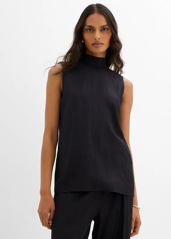 Top lungo in misto viscosa operato, bonprix