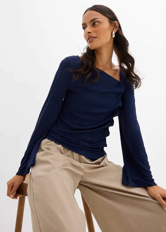 Maglia a maniche lunghe a coste, bonprix