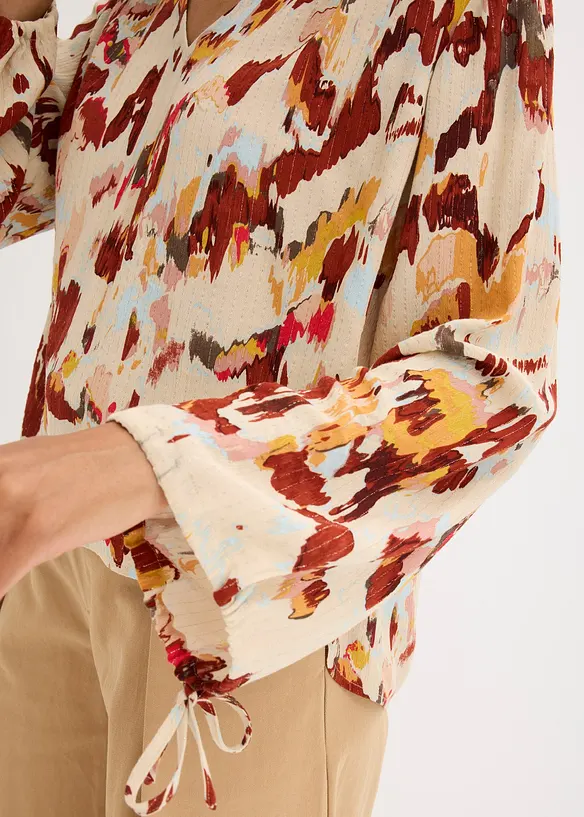 Blusa con filato metallizzato, bonprix