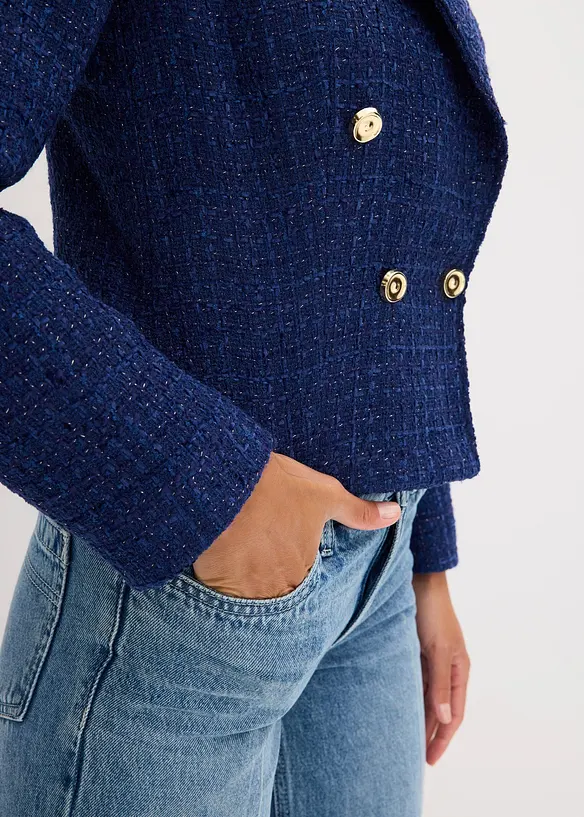 Blazer corto in morbido bouclé, bonprix