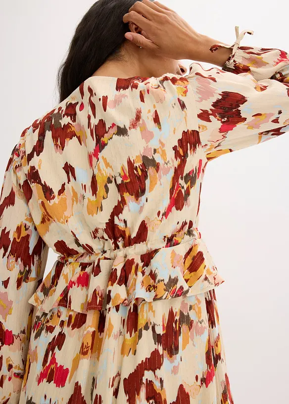 Abito midi fantasia con lurex, bonprix