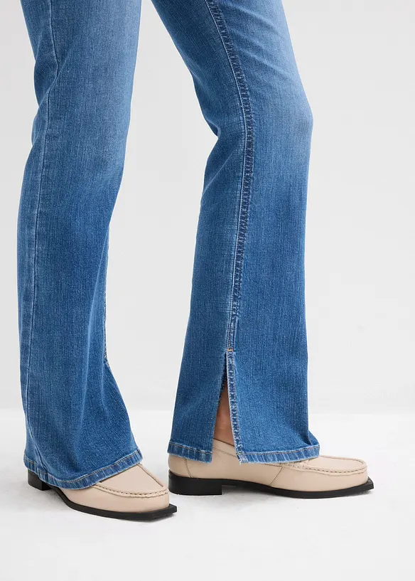 Jeans bootcut, vita alta, bonprix