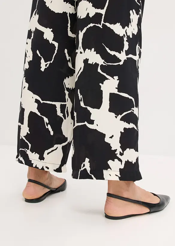 Pantaloni a palazzo in satin fluente, bonprix