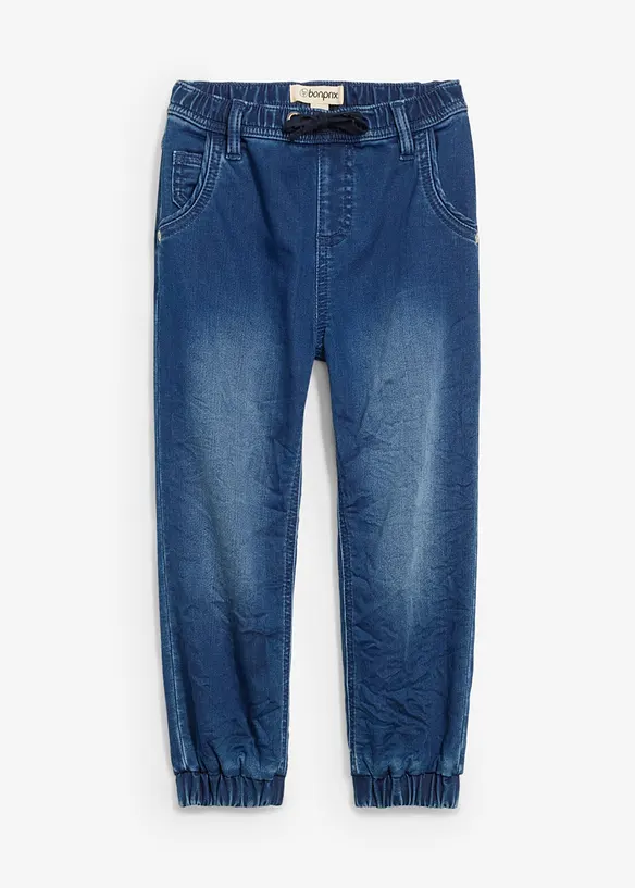 Jeans in felpa con elastico in vita regular fit, straight, bonprix