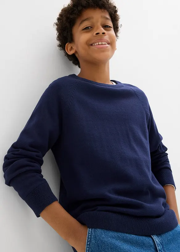 Maglione in filato fine di puro cotone, bonprix