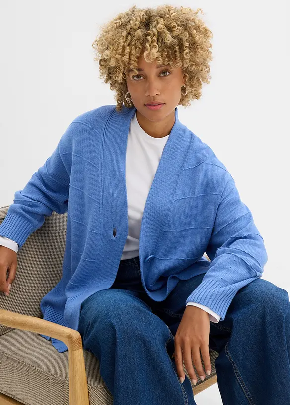 Cardigan lungo in maglia, bonprix