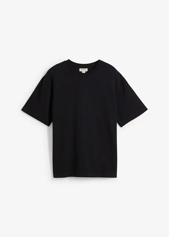 T-shirt in jersey operato pesante, loose fit, bonprix