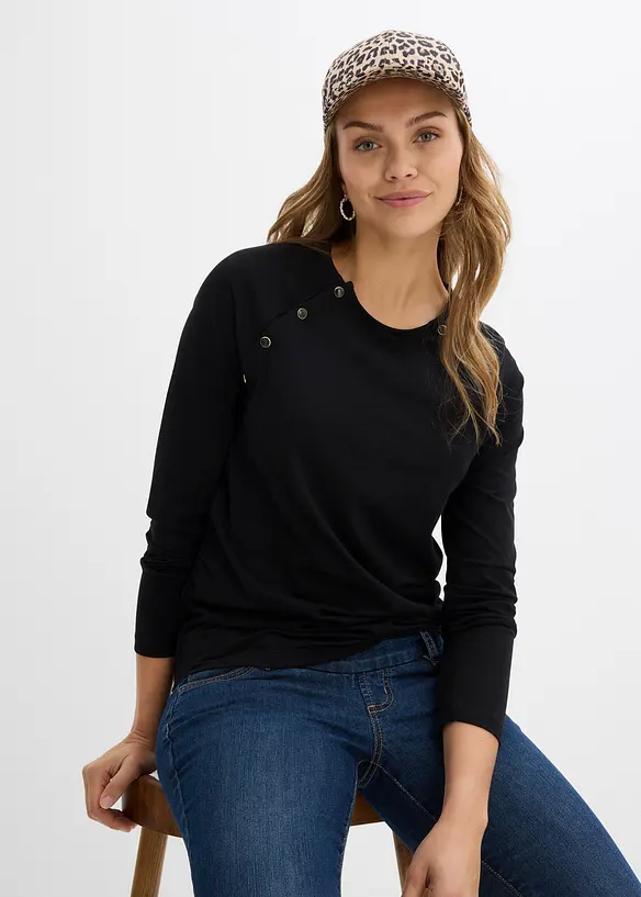 Maglia prémaman / da allattamento in cotone, bonprix