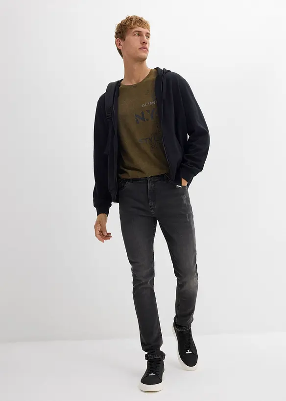 Jeans elasticizzati slim fit, straight, bonprix
