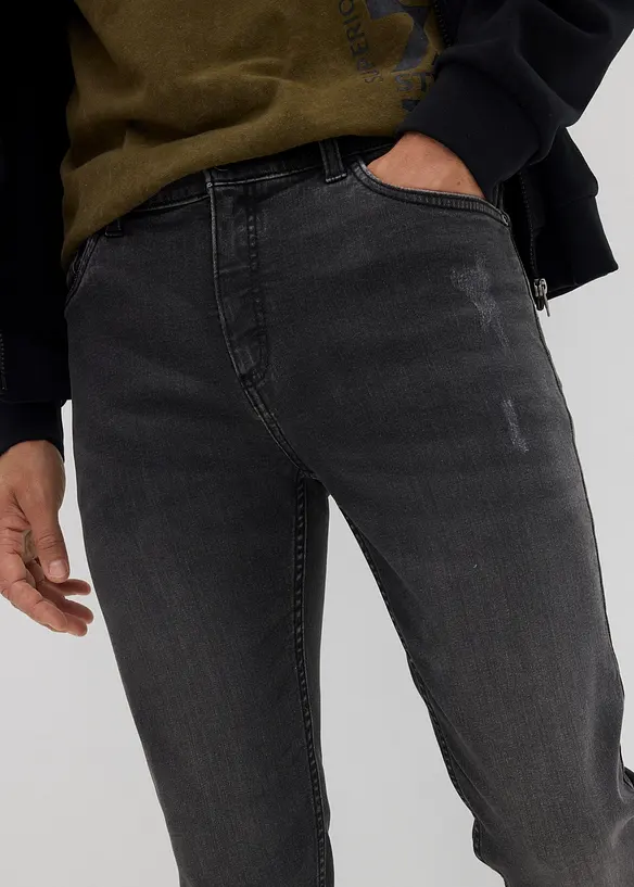 Jeans elasticizzati slim fit, straight, bonprix
