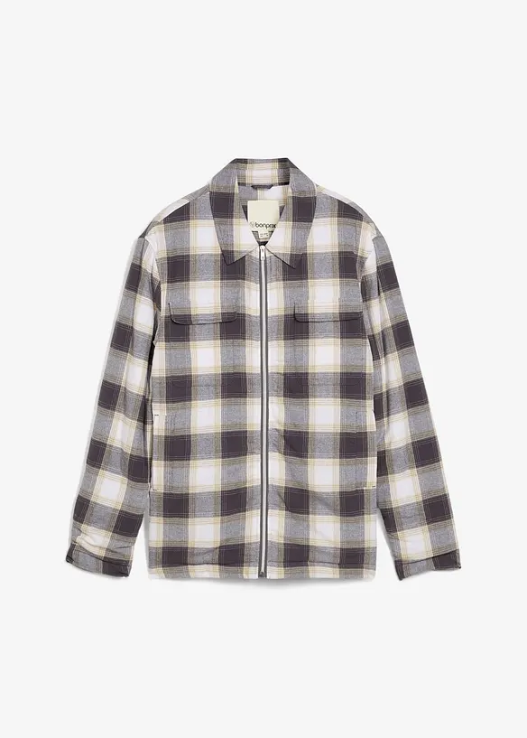 Giacca-camicia in flanella, leggermente foderata, bonprix