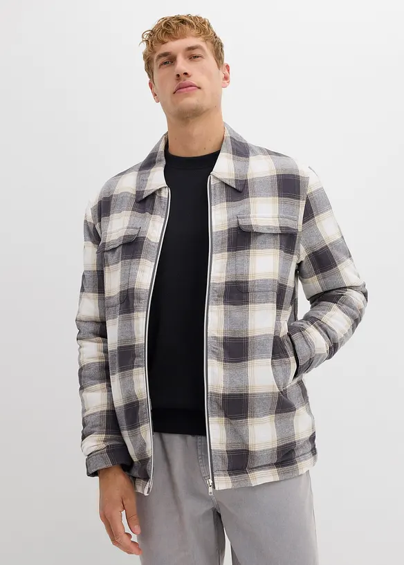 Giacca-camicia in flanella, leggermente foderata, bonprix