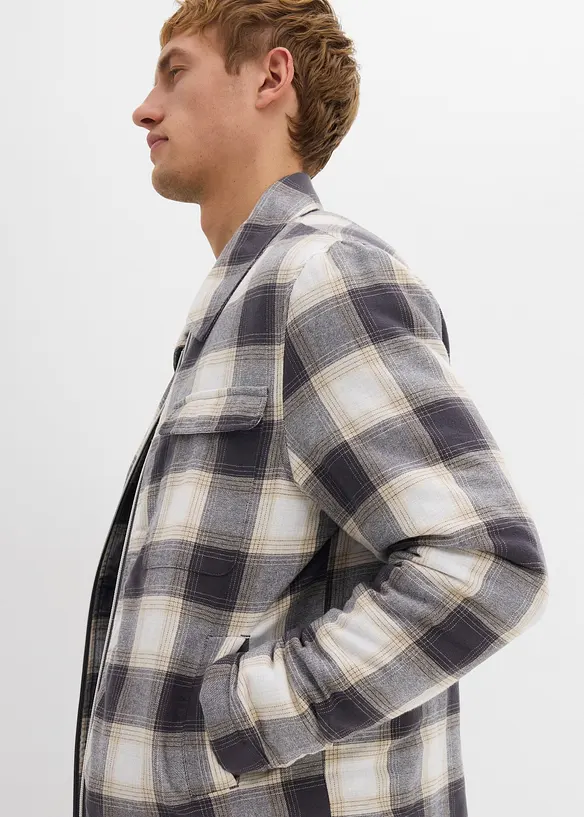 Giacca-camicia in flanella, leggermente foderata, bonprix