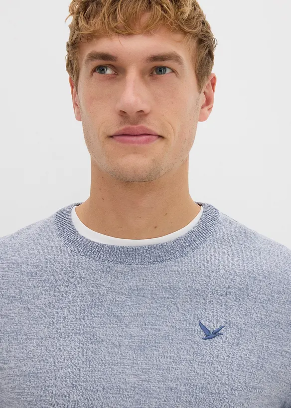 Maglione in filato fine con puro cotone, bonprix