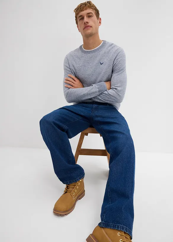 Maglione in filato fine con puro cotone, bonprix