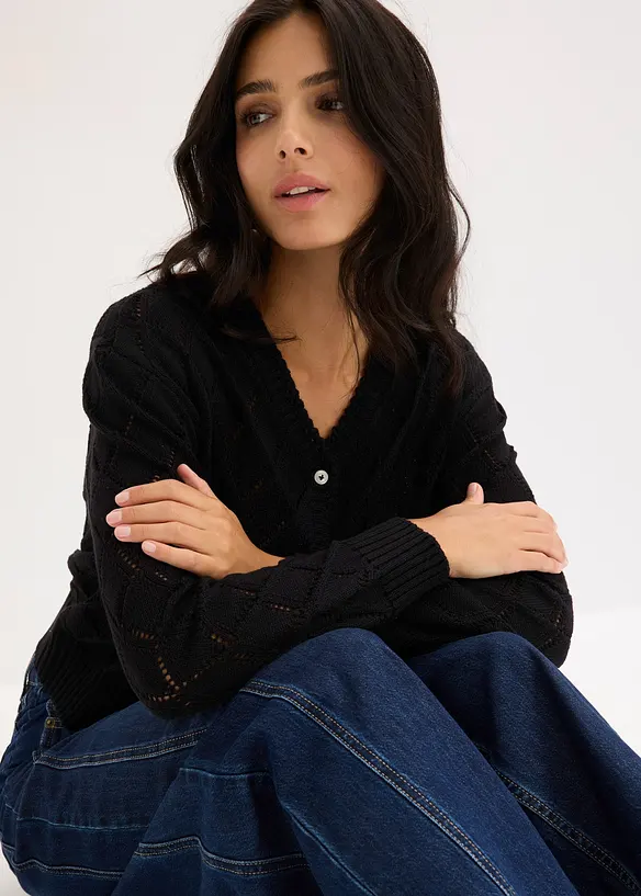 Cardigan traforato, bonprix