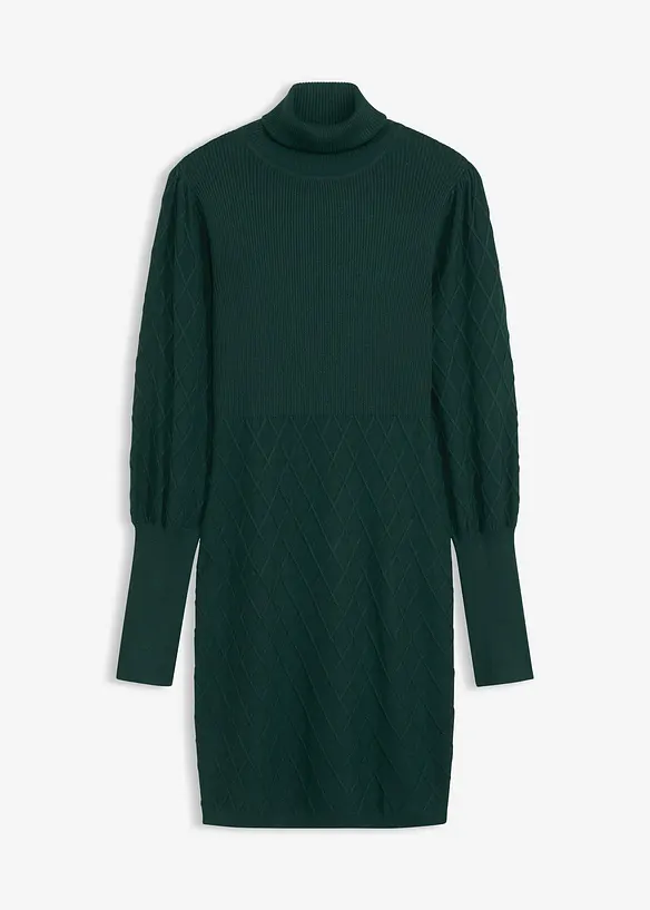 Abito in maglia a collo alto, bonprix