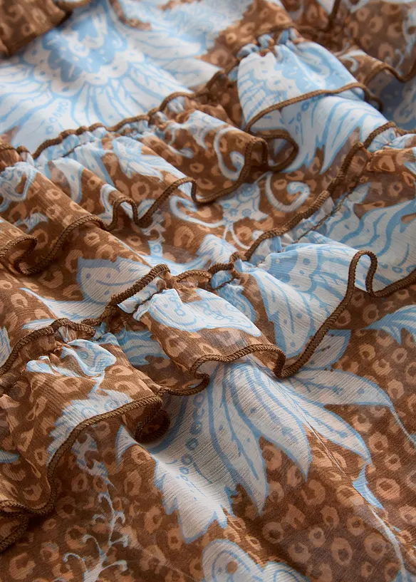 Blusa in chiffon con ruches, bonprix