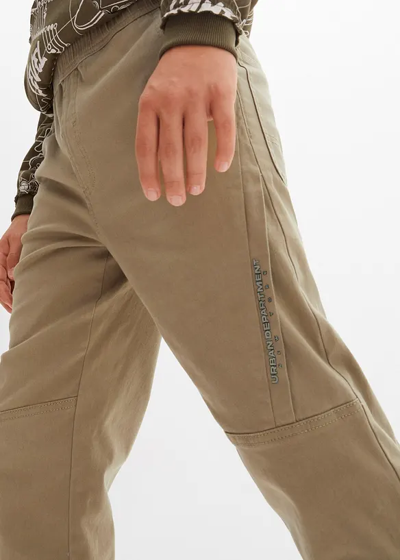 Pantaloni termici in twill con elastico in vita, loose fit, bonprix