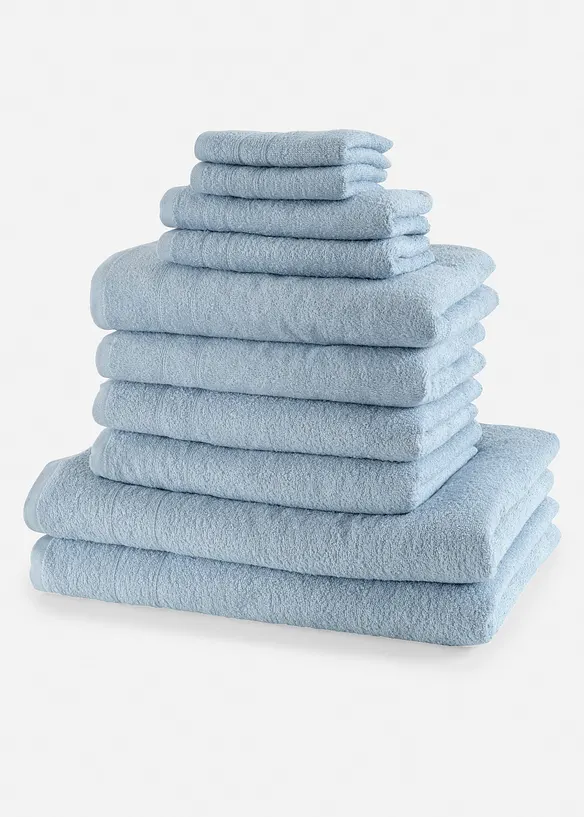Asciugamano di cotone (set 10 pezzi), bonprix