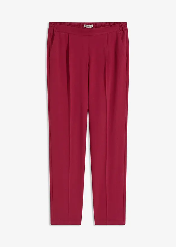 Pantaloni con elastico in vita e piega stirata, bonprix