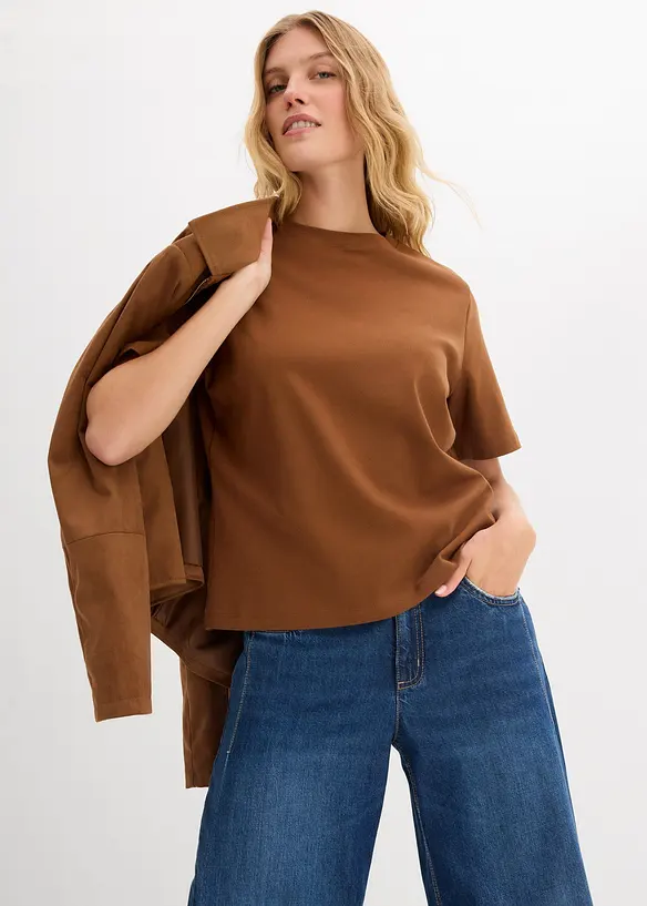 T-shirt in puro cotone biologico pesante, bonprix
