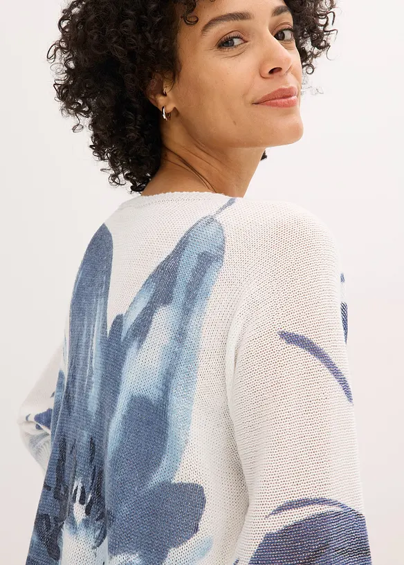 Maglione con stampa floreale, bonprix