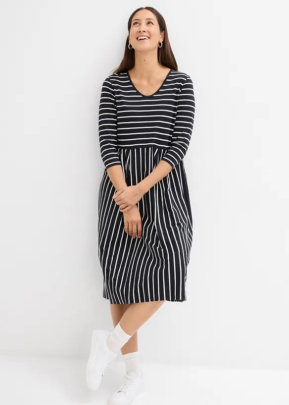 Abito midi in jersey di cotone, bonprix