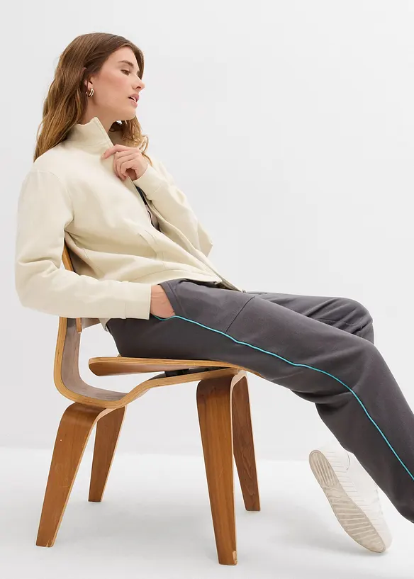 Pantaloni in felpa di puro cotone, bonprix