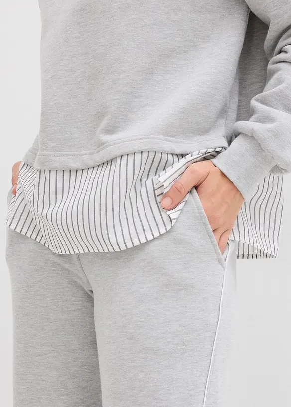 Pantaloni lunghi in felpa, bonprix