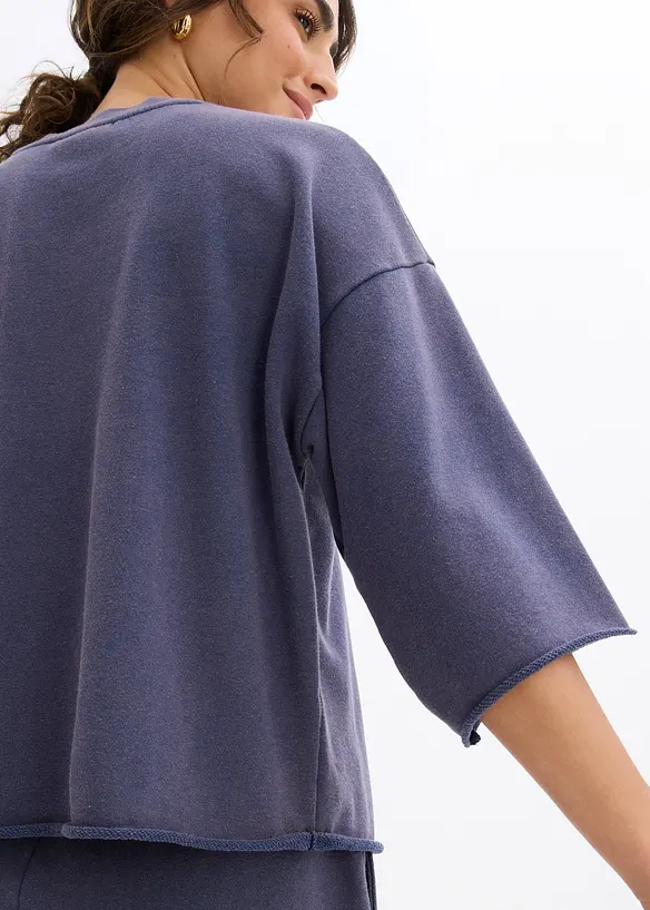 Felpa oversize in misto cotone morbido, bonprix