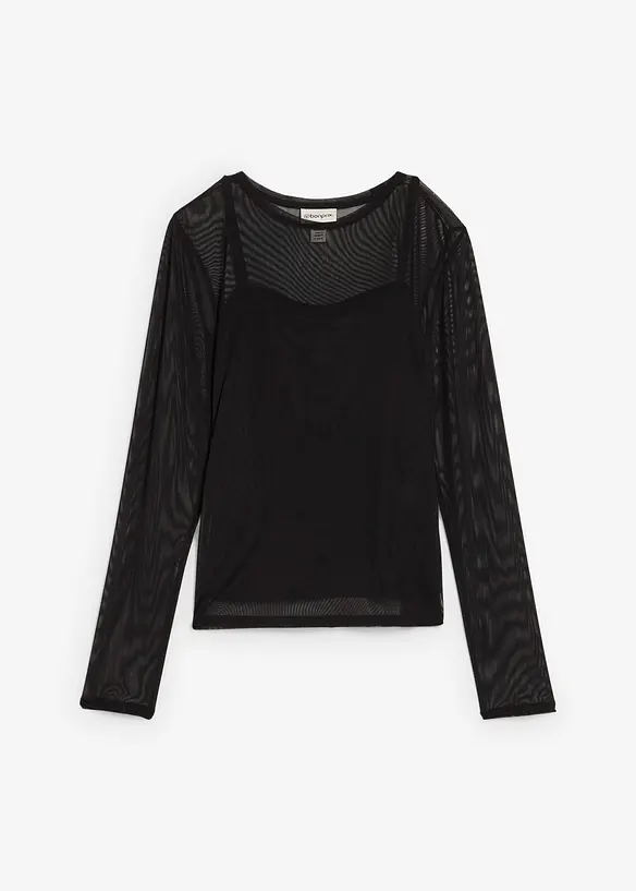 Maglia in mesh a maniche lunghe, bonprix