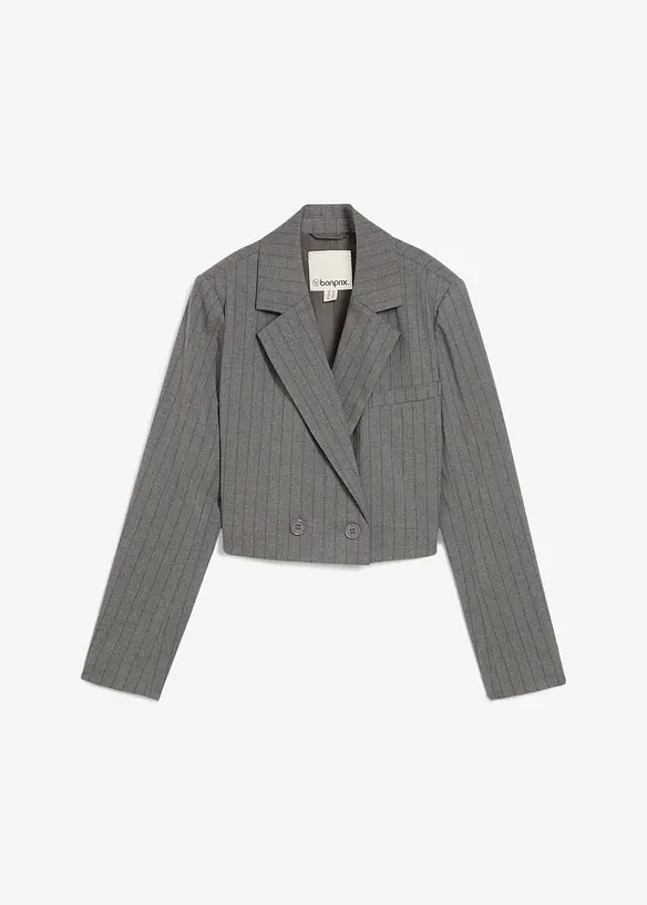 Blazer cropped con colletto a revers, bonprix