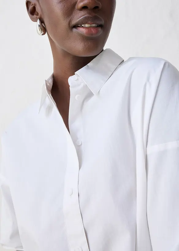 Camicia oversize in misto cotone e seta, bonprix