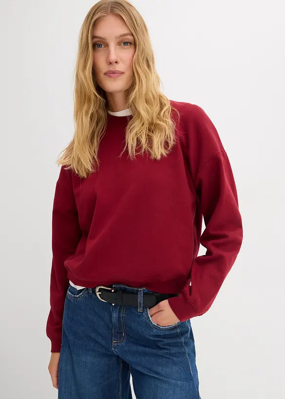 Felpa oversize in puro cotone biologico, bonprix